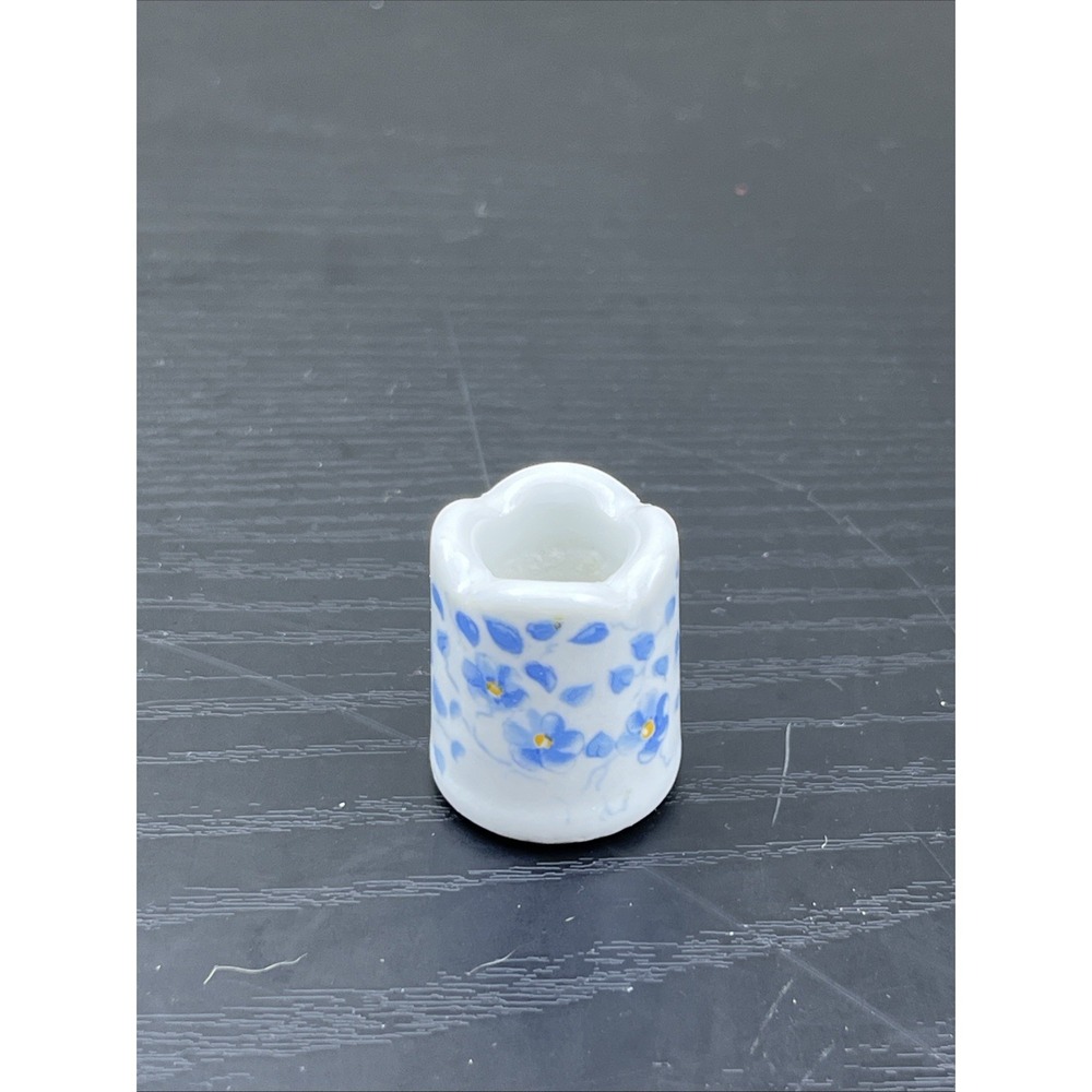 Vintage Miniature Blue Floral Vase West Germany Funny Design Ceramic